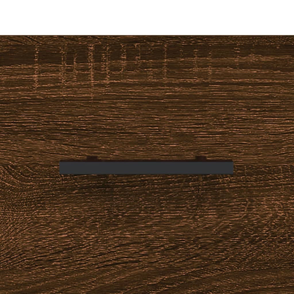 Brown Oak Bedside Cabinets 2pcs - Engineered Wood, 40x35x47.5 cm