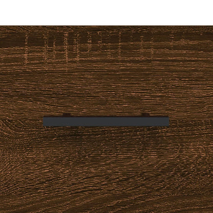 Brown Oak Bedside Cabinets 2pcs - Engineered Wood, 40x35x47.5 cm