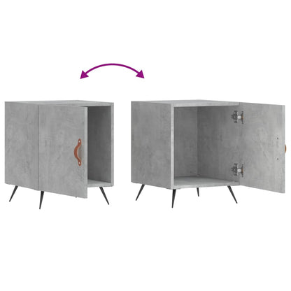 Concrete Grey Bedside Cabinet 40x40x50 cm - Engineered Wood