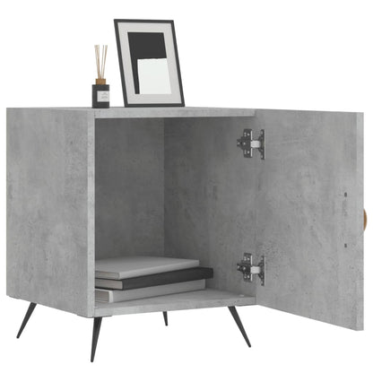 Concrete Grey Bedside Cabinet 40x40x50 cm - Engineered Wood