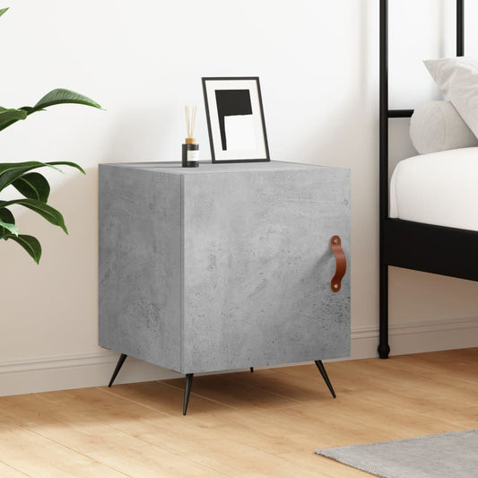 Concrete Grey Bedside Cabinet 40x40x50 cm - Engineered Wood