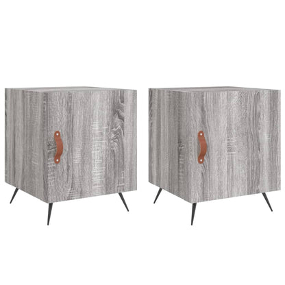 Set of 2 Grey Sonoma Bedside Cabinets, 40x40x50 cm, Engineered Wood