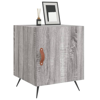 Set of 2 Grey Sonoma Bedside Cabinets, 40x40x50 cm, Engineered Wood