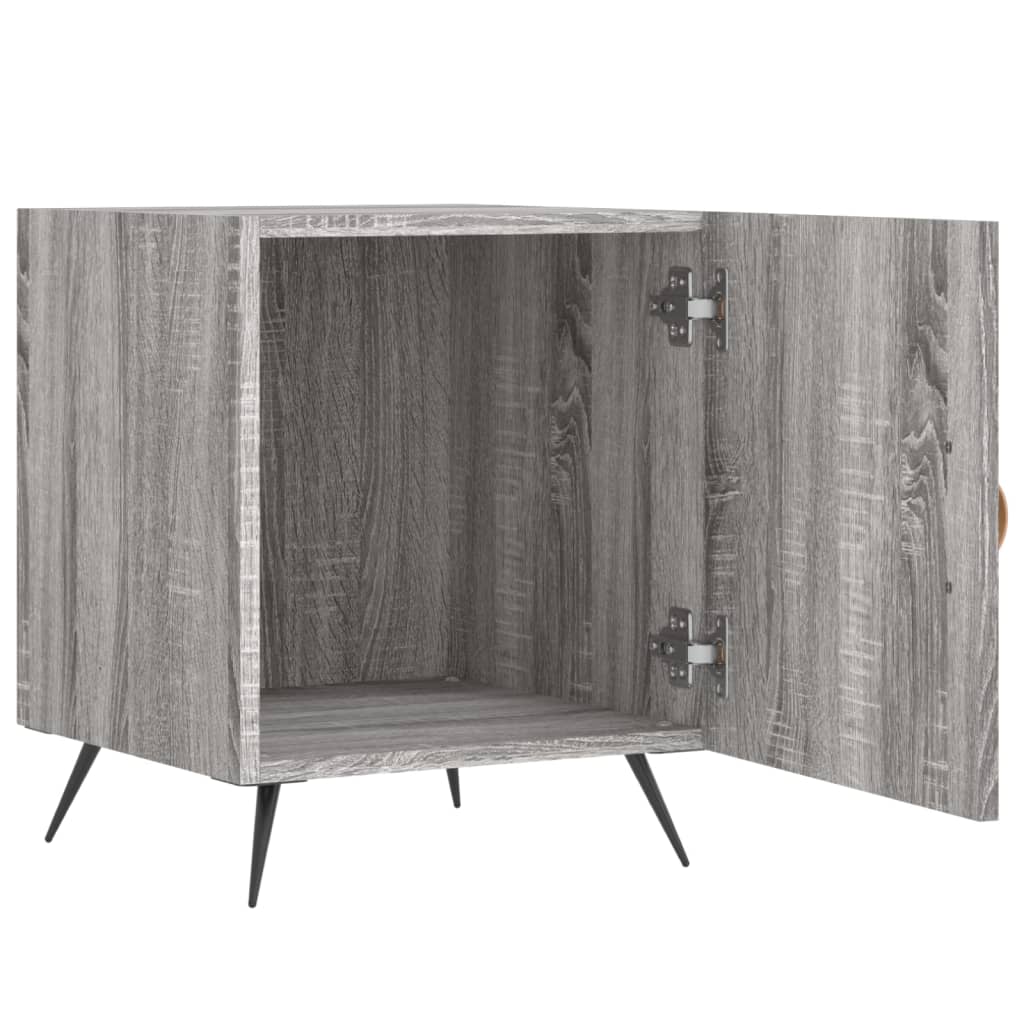 Set of 2 Grey Sonoma Bedside Cabinets, 40x40x50 cm, Engineered Wood