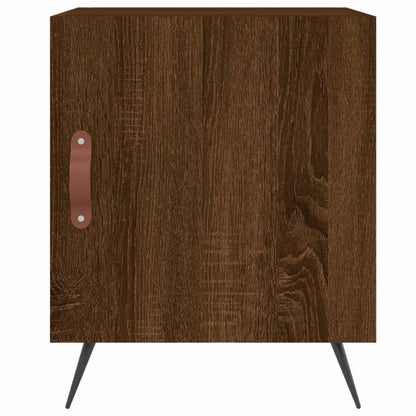 Set of 2 Brown Oak Bedside Cabinets, 40x40x50 cm, Engineered Wood