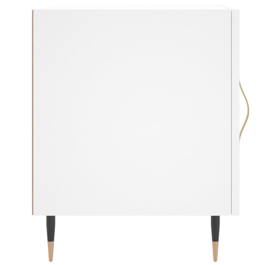 White Engineered Wood Bedside Cabinets 2pcs 40x40x50 cm