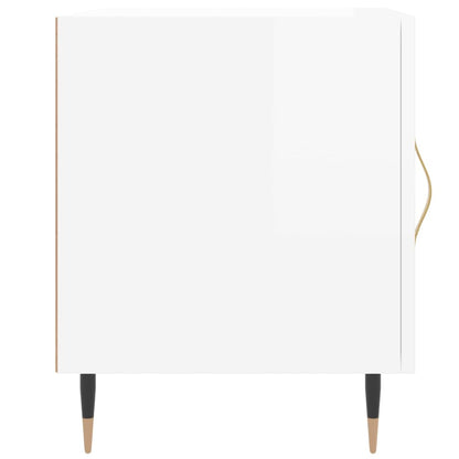 High Gloss White Bedside Cabinets 2pcs, Engineered Wood, 40x40x50 cm