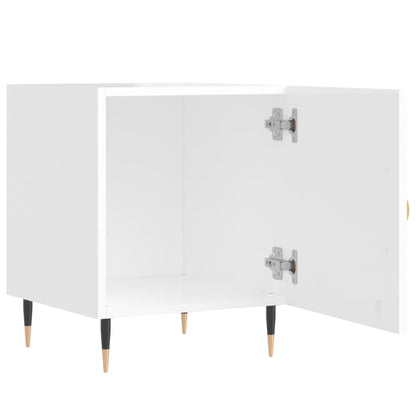 High Gloss White Bedside Cabinets 2pcs, Engineered Wood, 40x40x50 cm