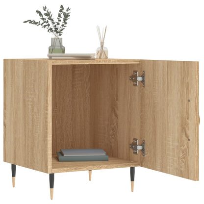 Pair of Sonoma Oak Bedside Cabinets 40x40x50 cm - Engineered Wood