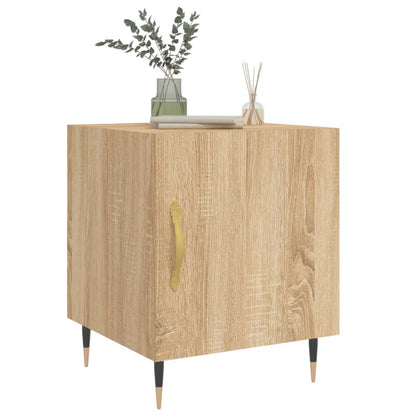 Pair of Sonoma Oak Bedside Cabinets 40x40x50 cm - Engineered Wood