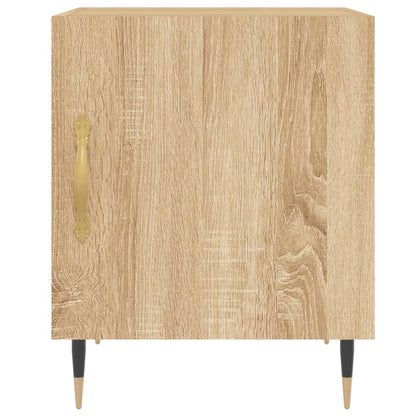 Pair of Sonoma Oak Bedside Cabinets 40x40x50 cm - Engineered Wood