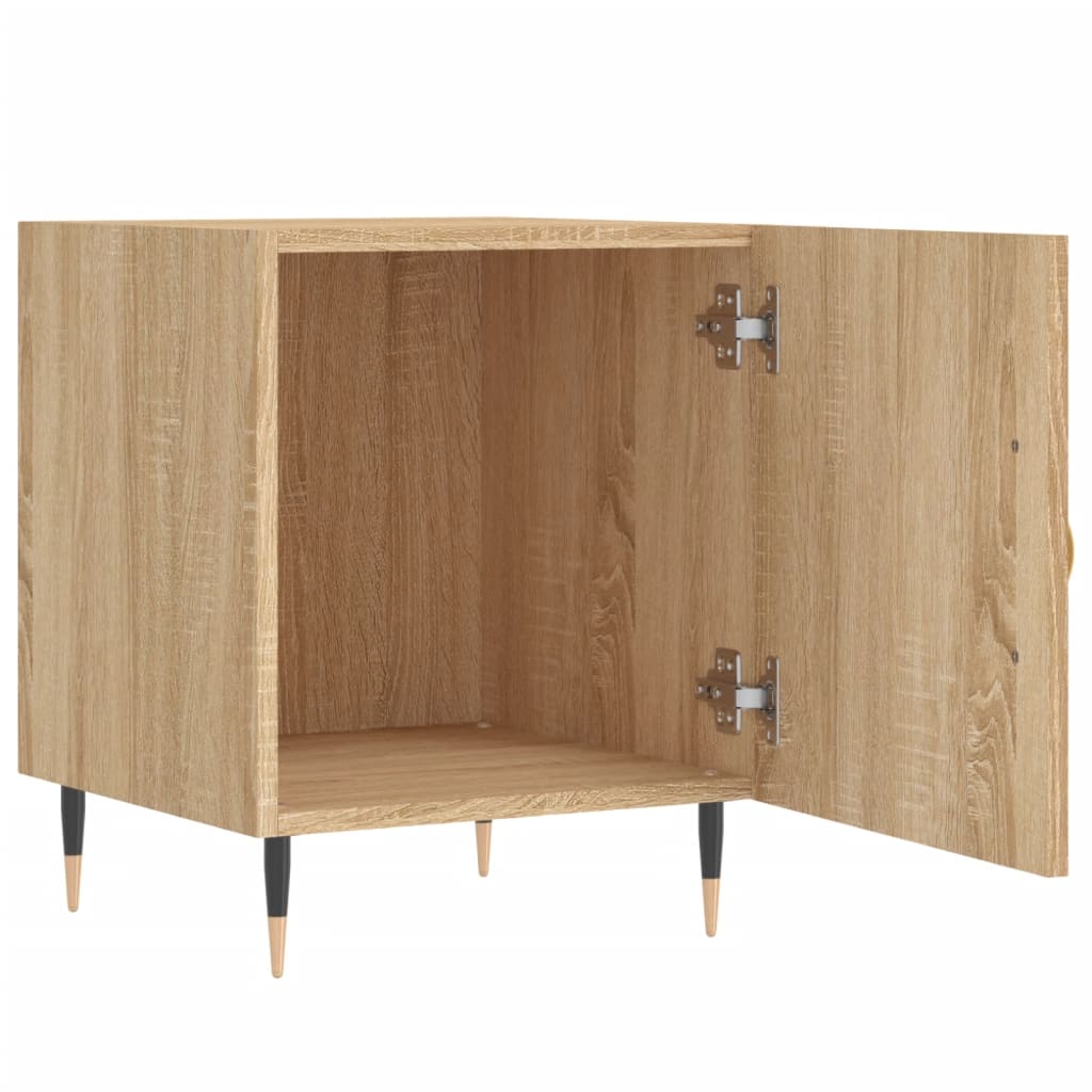 Pair of Sonoma Oak Bedside Cabinets 40x40x50 cm - Engineered Wood