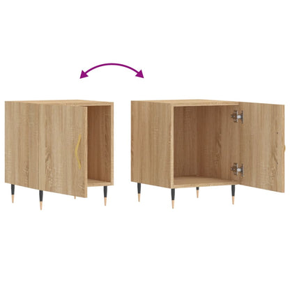 Pair of Sonoma Oak Bedside Cabinets 40x40x50 cm - Engineered Wood