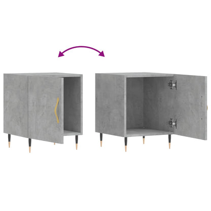 Bedside Cabinet Concrete Grey 40x40x50 cm Engineered Wood