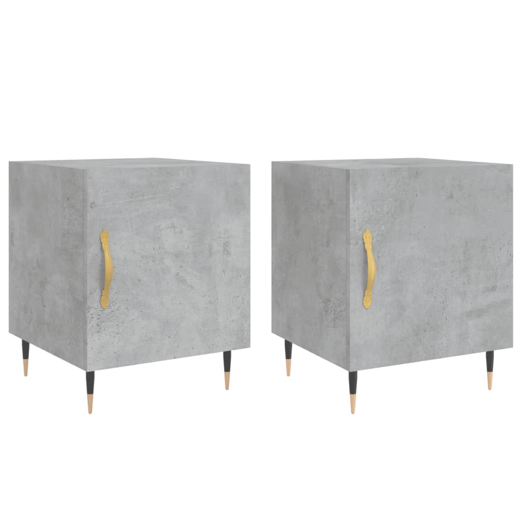 Concrete Grey Bedside Cabinets 2 pcs, 40x40x50 cm Engineered Wood