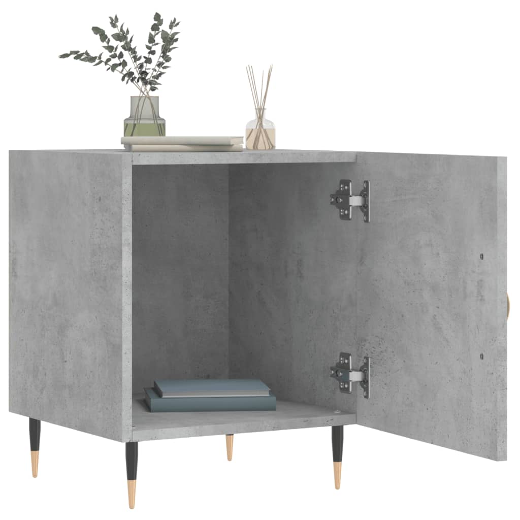 Concrete Grey Bedside Cabinets 2 pcs, 40x40x50 cm Engineered Wood