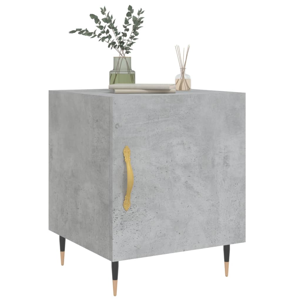 Concrete Grey Bedside Cabinets 2 pcs, 40x40x50 cm Engineered Wood