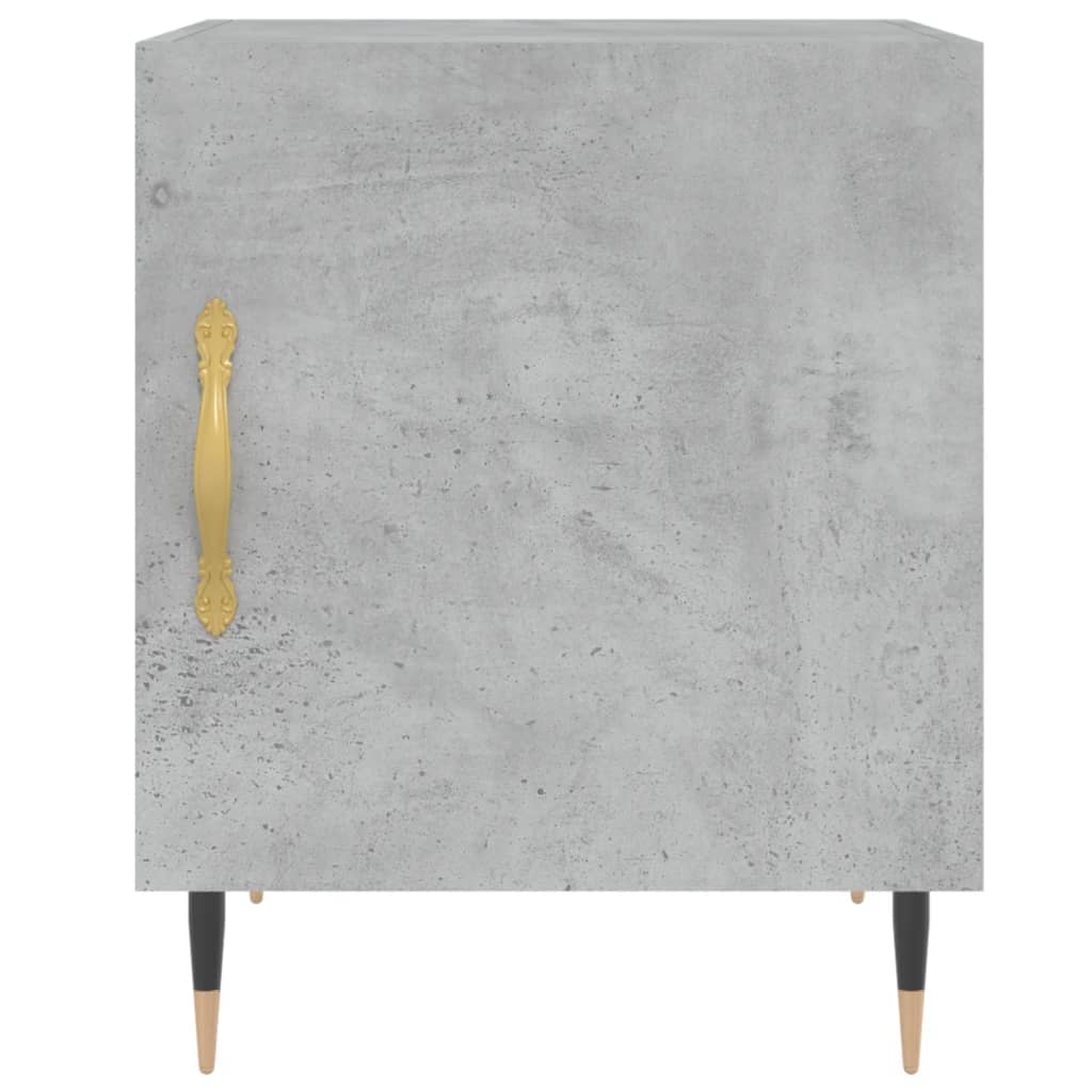 Concrete Grey Bedside Cabinets 2 pcs, 40x40x50 cm Engineered Wood