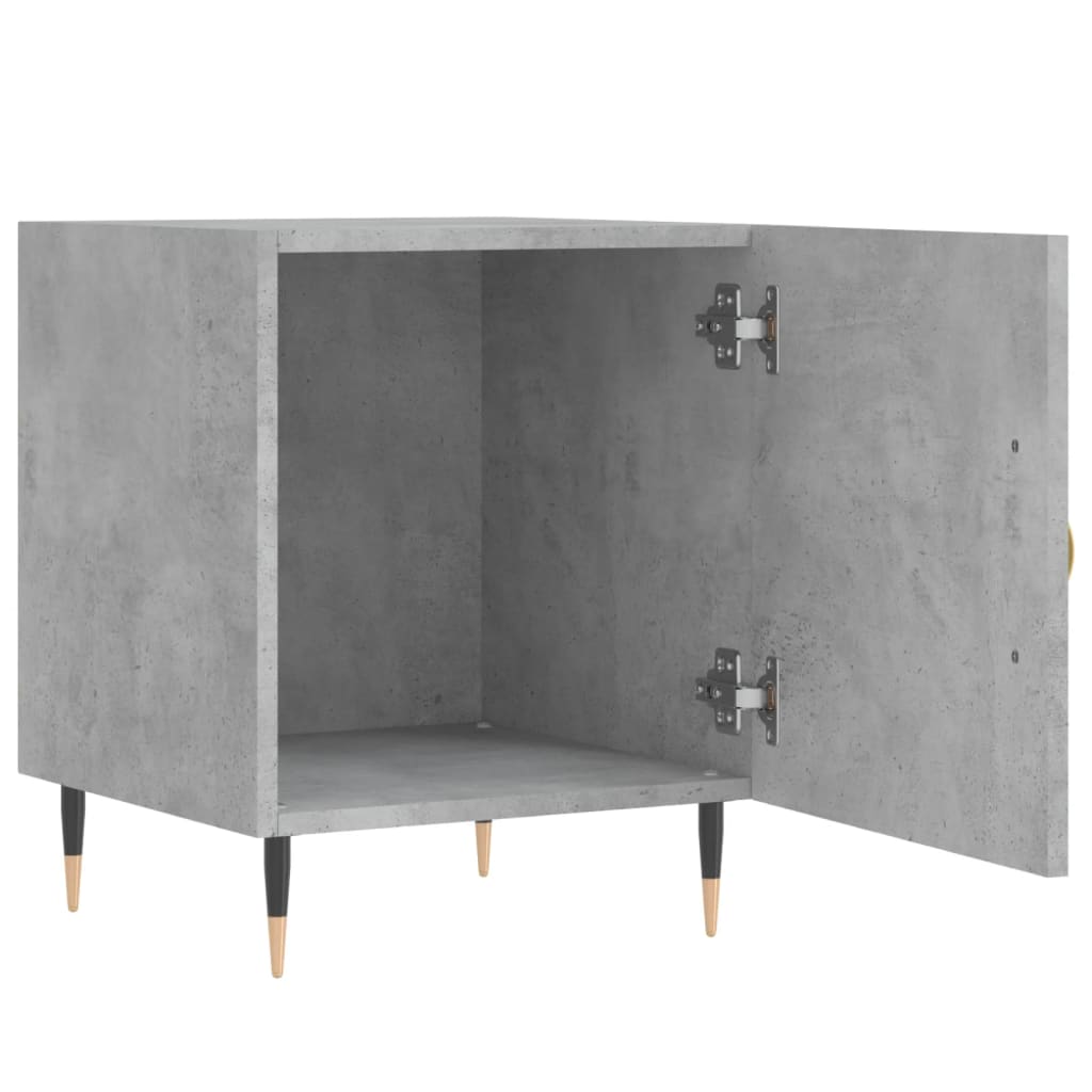 Concrete Grey Bedside Cabinets 2 pcs, 40x40x50 cm Engineered Wood