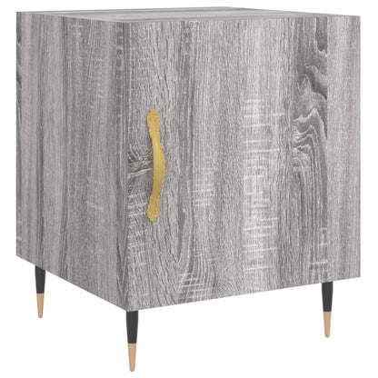 Grey Sonoma Bedside Cabinet, Engineered Wood, 40x40x50 cm