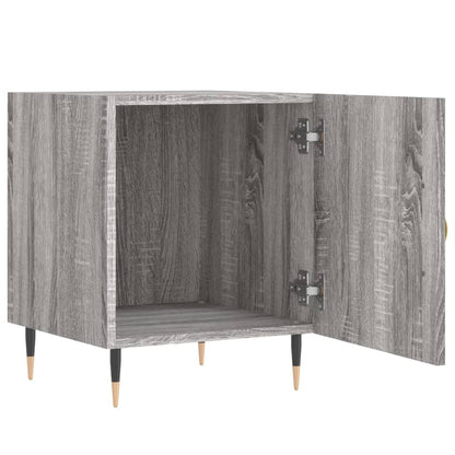 Grey Sonoma Bedside Cabinet, Engineered Wood, 40x40x50 cm