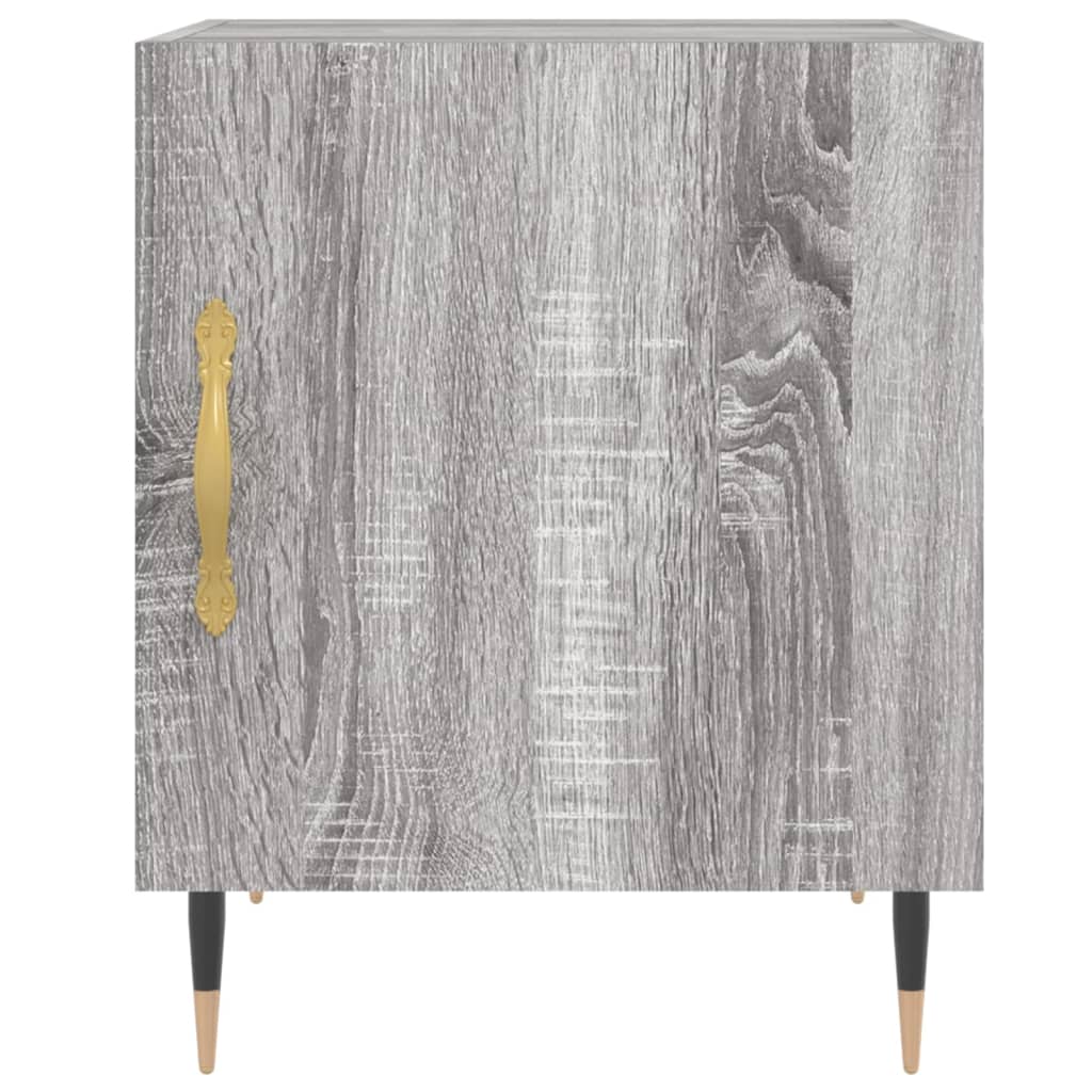 Grey Sonoma Bedside Cabinet, Engineered Wood, 40x40x50 cm
