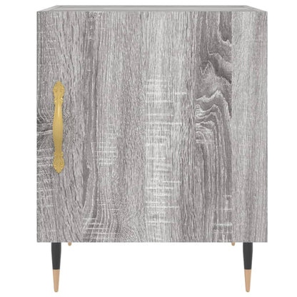 Grey Sonoma Bedside Cabinet, Engineered Wood, 40x40x50 cm