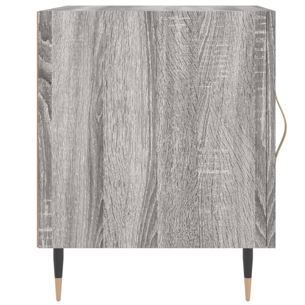 Grey Sonoma Bedside Cabinet, Engineered Wood, 40x40x50 cm