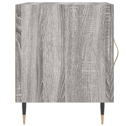 Grey Sonoma Bedside Cabinet, Engineered Wood, 40x40x50 cm