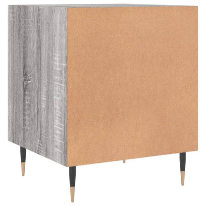 Grey Sonoma Bedside Cabinet, Engineered Wood, 40x40x50 cm