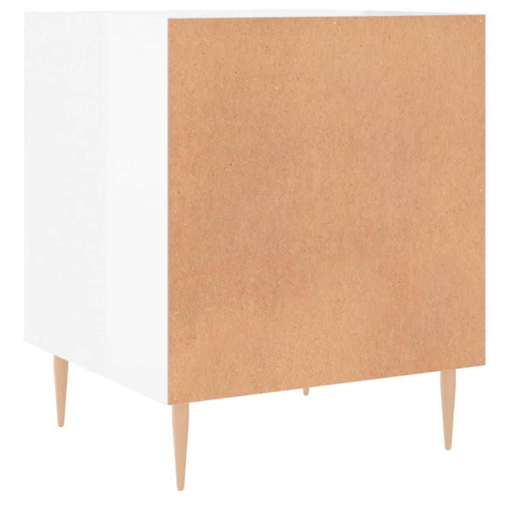 High Gloss White Bedside Cabinets 2 pcs, Engineered Wood, 40x40x50 cm