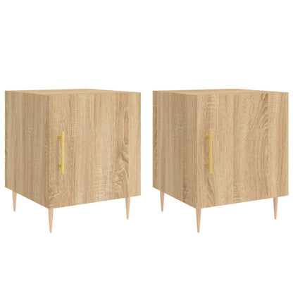 Sonoma Oak Bedside Cabinets 2pcs - 40x40x50 cm Engineered Wood