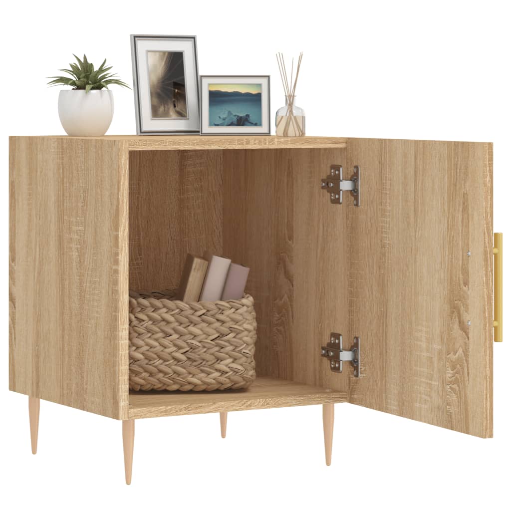 Sonoma Oak Bedside Cabinets 2pcs - 40x40x50 cm Engineered Wood