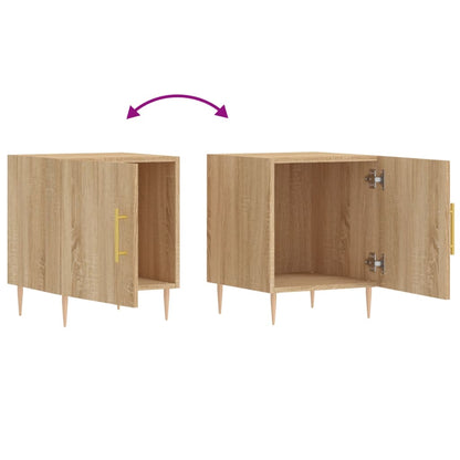 Sonoma Oak Bedside Cabinets 2pcs - 40x40x50 cm Engineered Wood