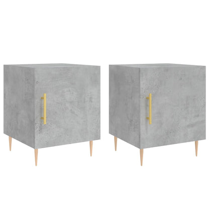 Concrete Grey Bedside Cabinets Set, 2 Pcs, 40x40x50 cm, Engineered Wood