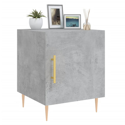 Concrete Grey Bedside Cabinets Set, 2 Pcs, 40x40x50 cm, Engineered Wood