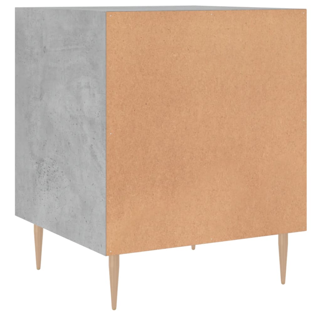 Concrete Grey Bedside Cabinets Set, 2 Pcs, 40x40x50 cm, Engineered Wood