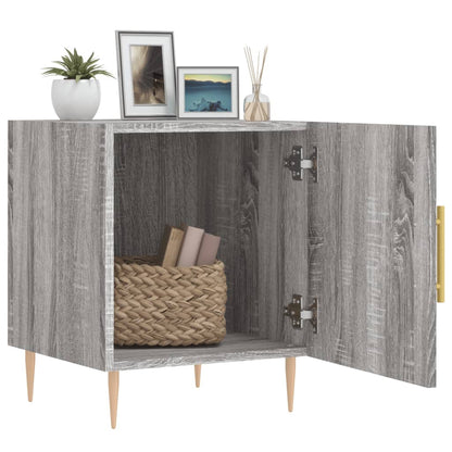 Grey Sonoma Bedside Cabinet 40x40x50 cm - Engineered Wood