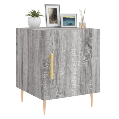 Grey Sonoma Bedside Cabinet 40x40x50 cm - Engineered Wood