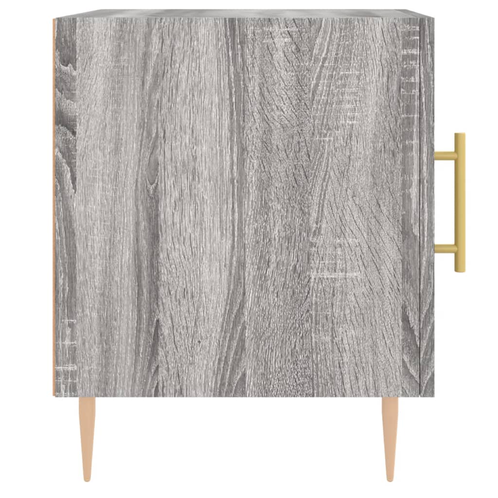 Grey Sonoma Bedside Cabinet 40x40x50 cm - Engineered Wood