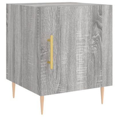 Grey Sonoma Bedside Cabinets Set, 2pcs, Engineered Wood, 40x40x50cm