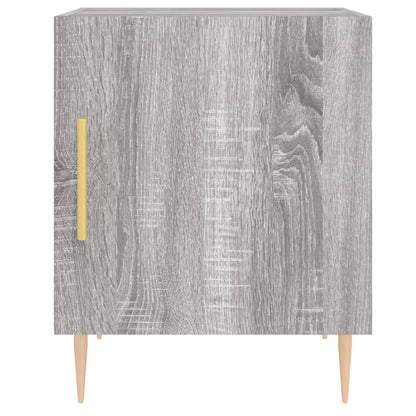 Grey Sonoma Bedside Cabinets Set, 2pcs, Engineered Wood, 40x40x50cm