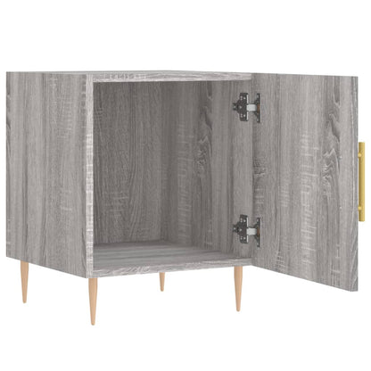 Grey Sonoma Bedside Cabinets Set, 2pcs, Engineered Wood, 40x40x50cm