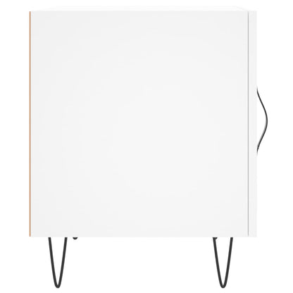 White Engineered Wood Bedside Cabinet 40x40x50 cm
