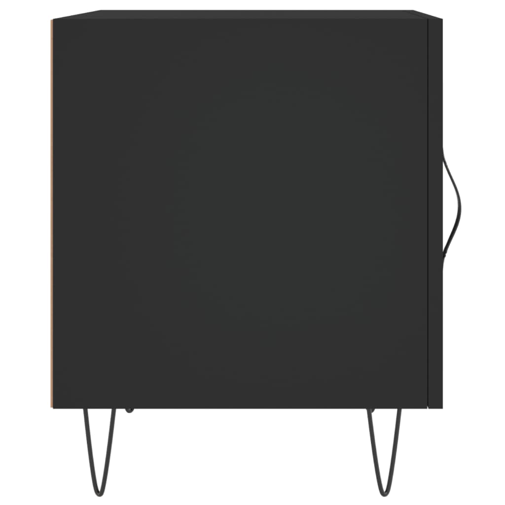Stylish Black Bedside Cabinet 40x40x50 cm | Engineered Wood