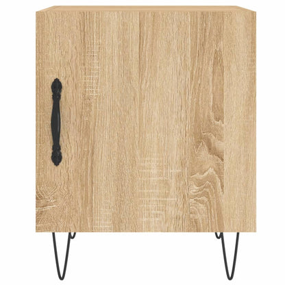 Set of 2 Sonoma Oak Bedside Cabinets - 40x40x50 cm Engineered Wood
