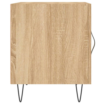 Set of 2 Sonoma Oak Bedside Cabinets - 40x40x50 cm Engineered Wood