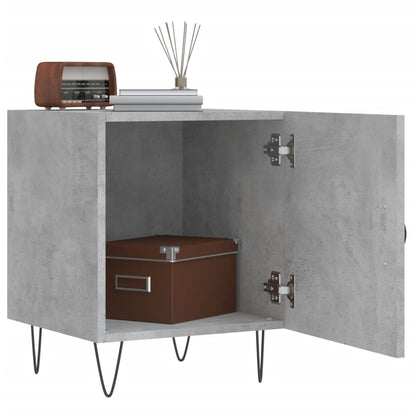 Concrete Grey Bedside Cabinets, 2 Pcs, 40x40x50cm, Engineered Wood