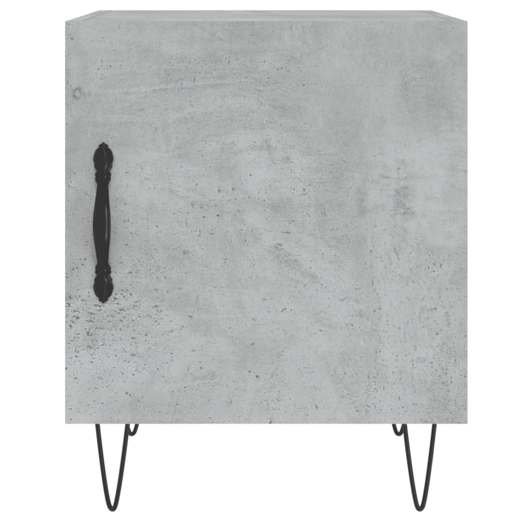 Concrete Grey Bedside Cabinets, 2 Pcs, 40x40x50cm, Engineered Wood