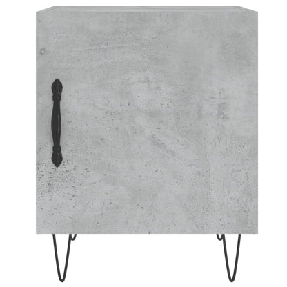 Concrete Grey Bedside Cabinets, 2 Pcs, 40x40x50cm, Engineered Wood